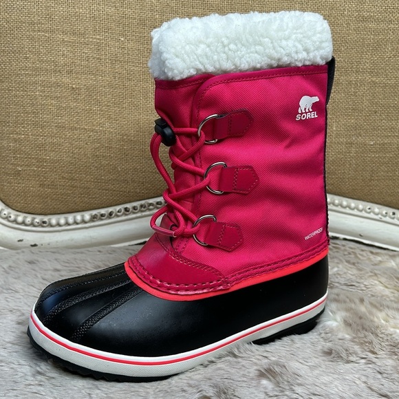 Sorel | Kids' Yoot Pac Waterproof Snow Boot in Bright Rose - Picture 5 of 16